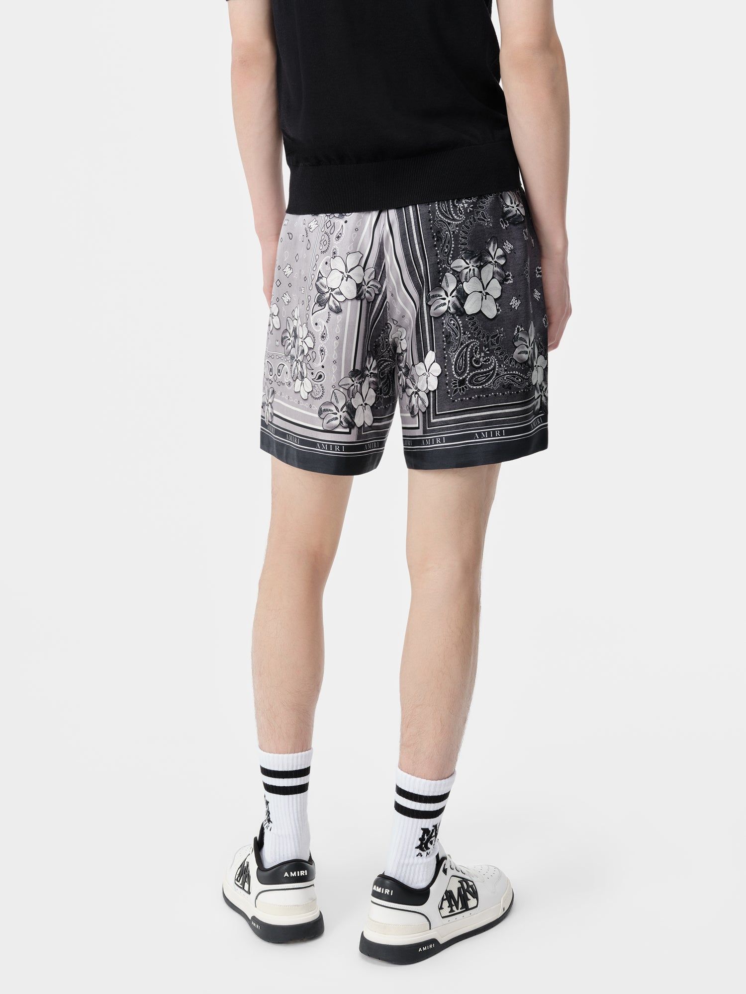 Short Amiri Bandana Floral Short Homme Noir | QHDF86590