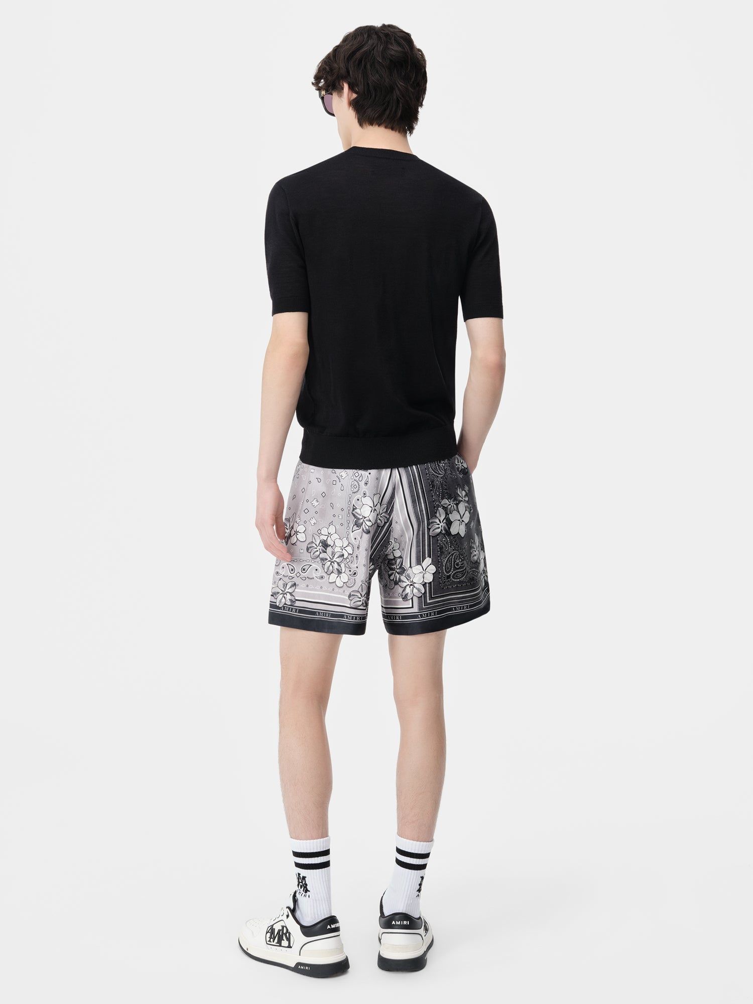 Short Amiri Bandana Floral Short Homme Noir | QHDF86590