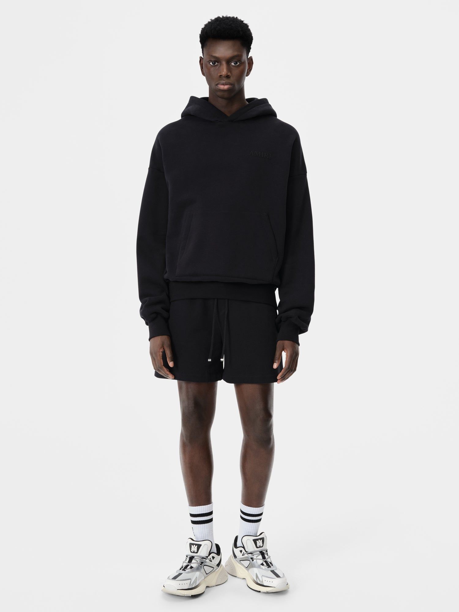 Short Amiri Embroidered Short Homme Noir | MHPW54802