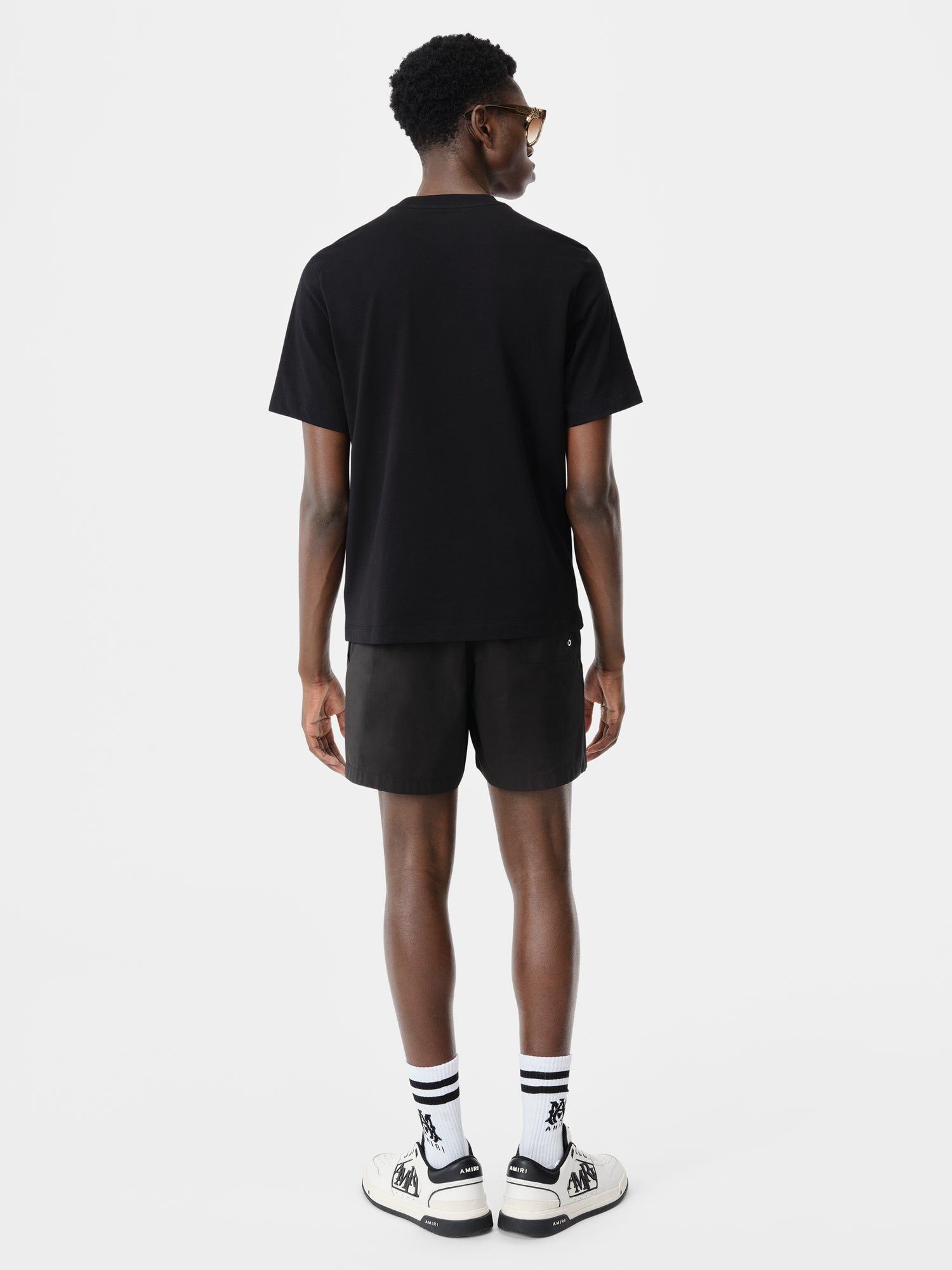 Short Amiri Twisted Palms Swim Trunk Homme Noir | YFAI49821