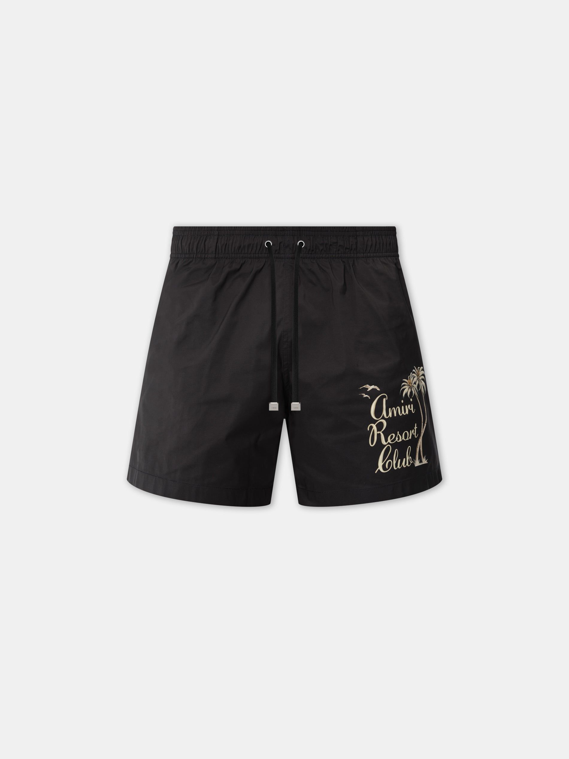 Short Amiri Twisted Palms Swim Trunk Homme Noir | YFAI49821
