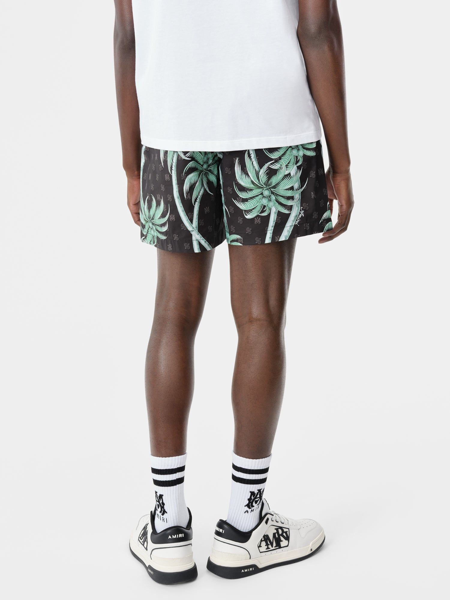 Short Amiri Twisted Palms Swim Trunk Homme Noir | IQLR40831