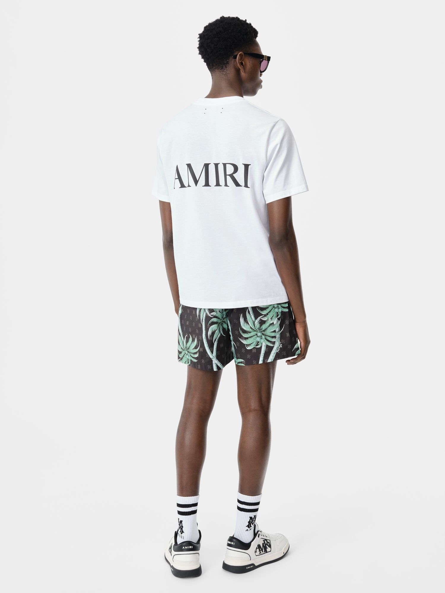 Short Amiri Twisted Palms Swim Trunk Homme Noir | IQLR40831
