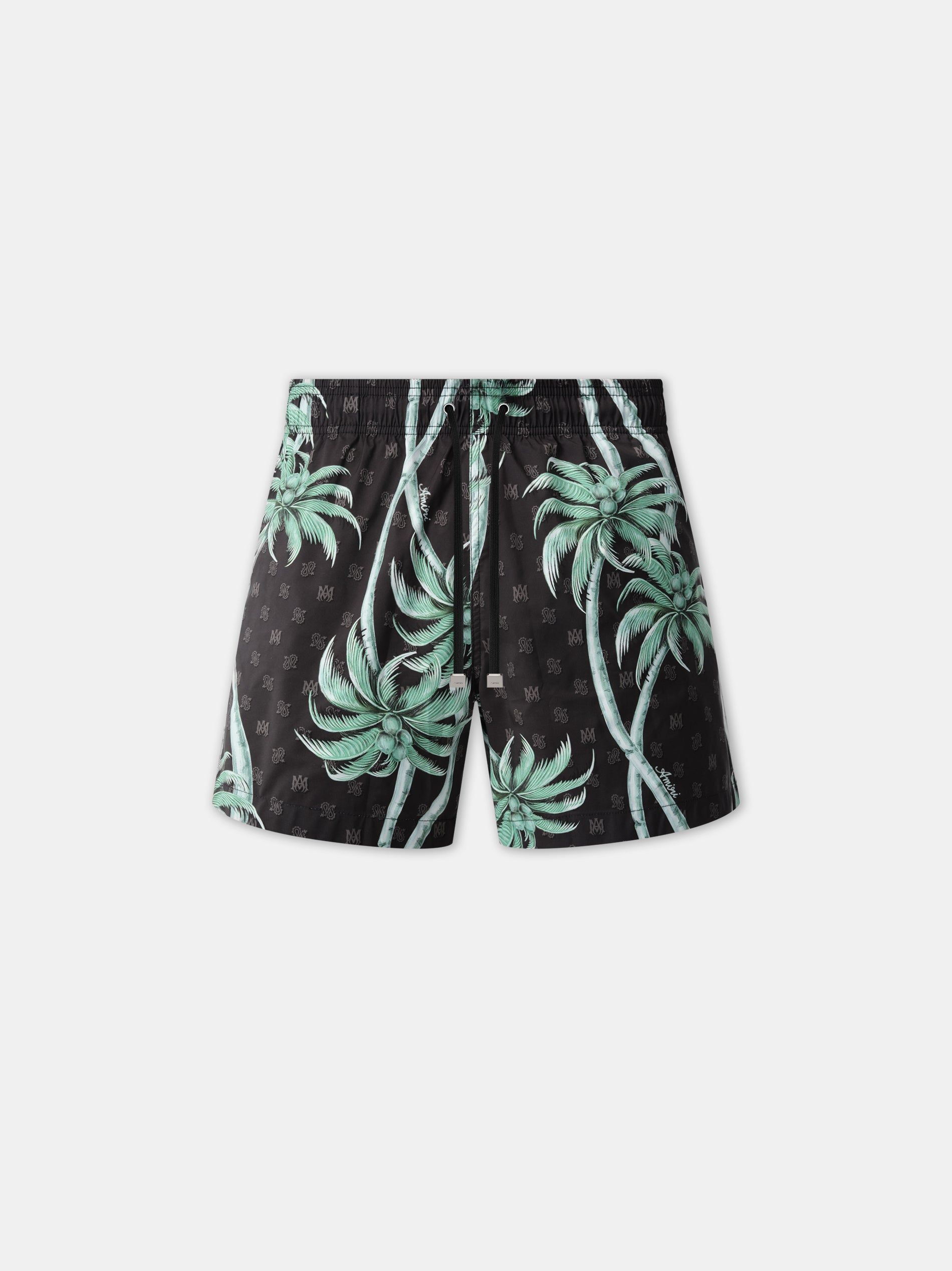 Short Amiri Twisted Palms Swim Trunk Homme Noir | IQLR40831