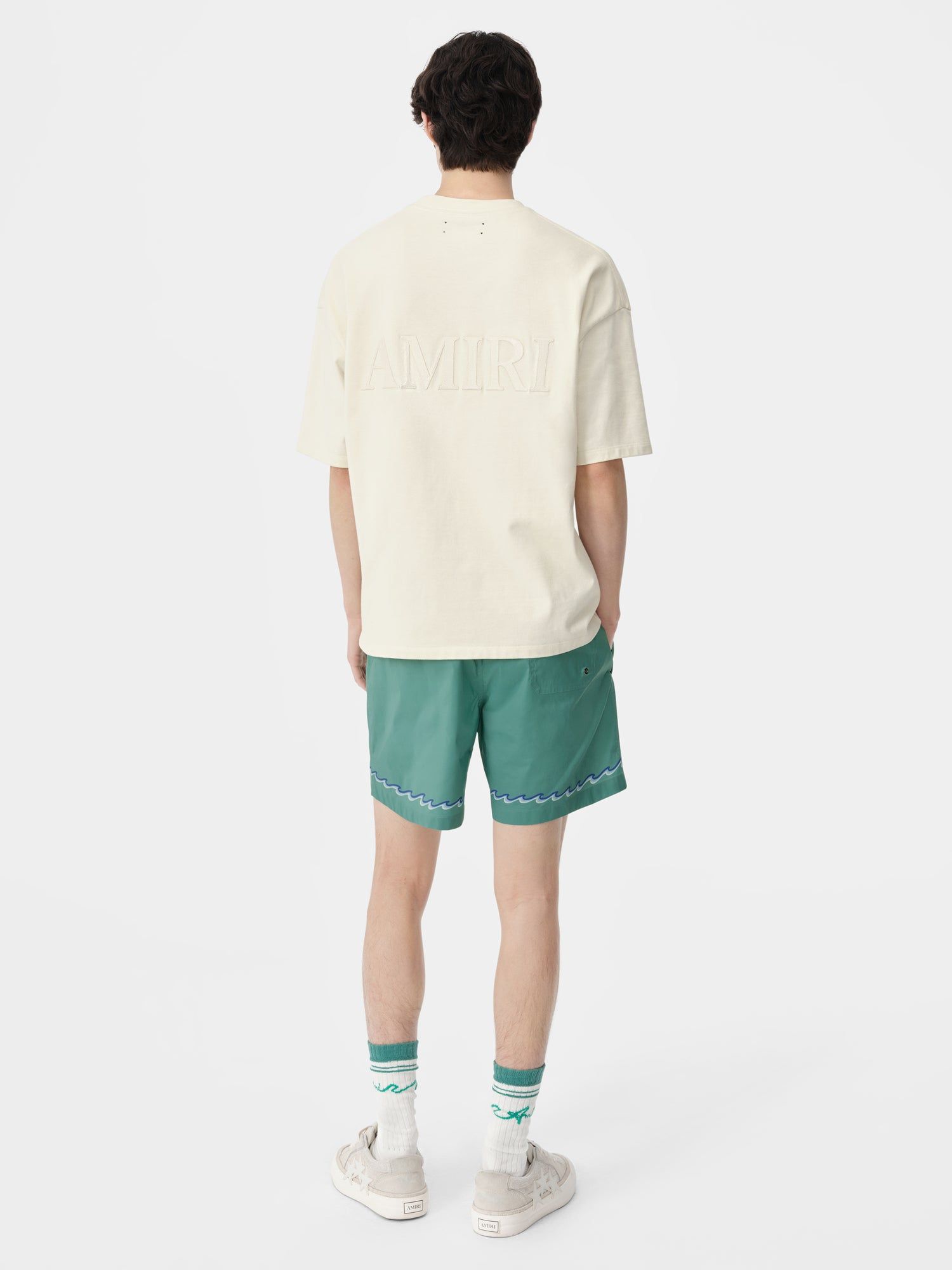 Short Amiri Wave Swim Trunk Homme Bleu | QHZA51269