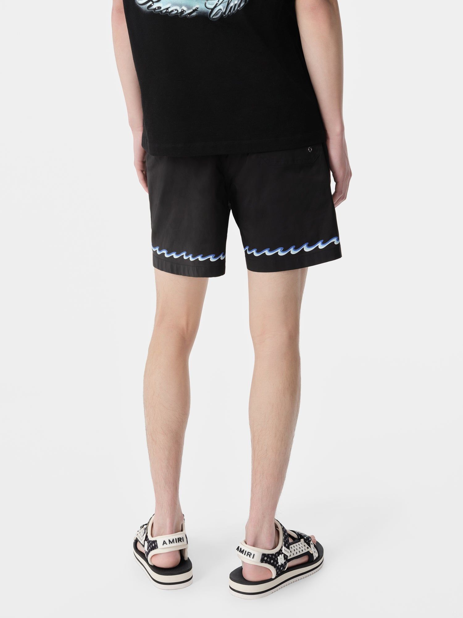 Short Amiri Wave Swim Trunk Homme Noir | ATEK48530