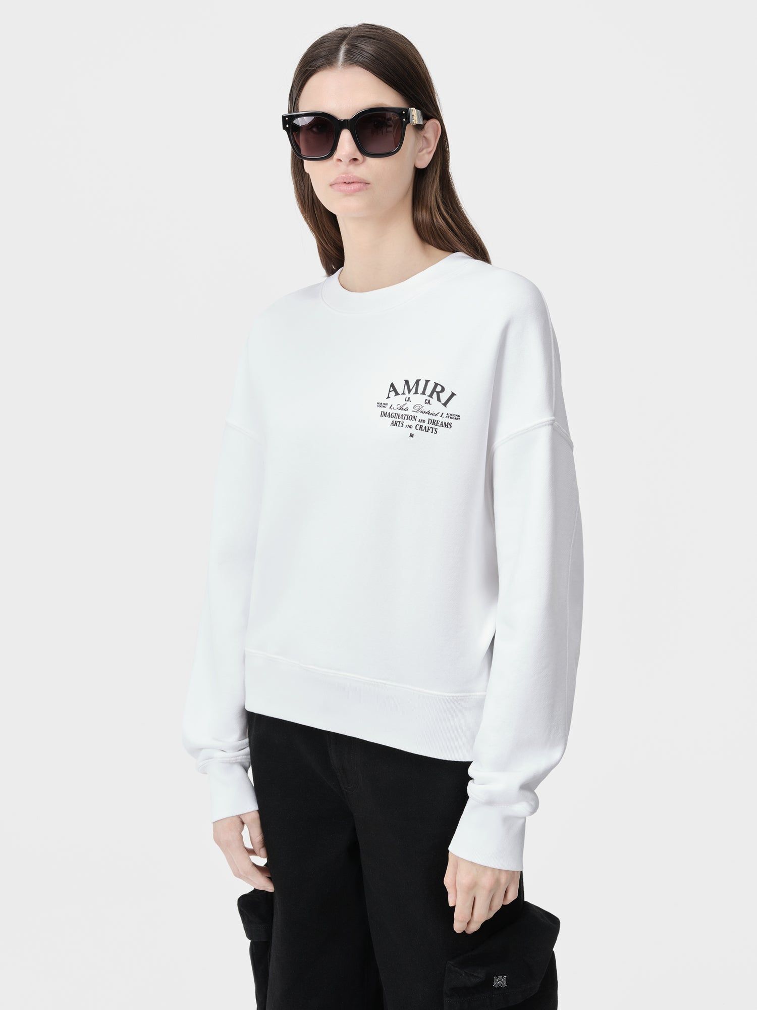 Sweats Amiri Arts District Crew Femme Blanche | HBGE69581