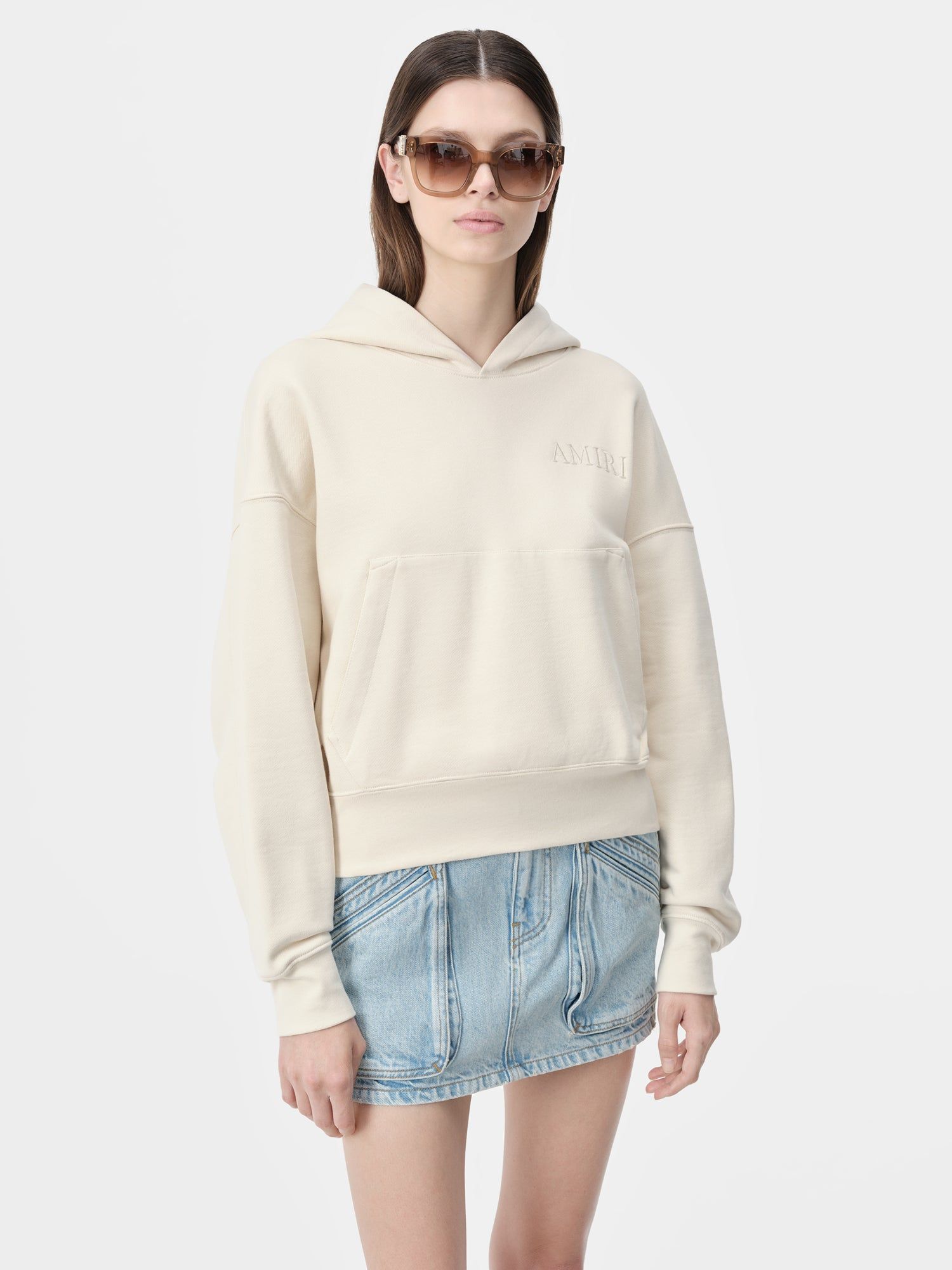 Sweats Amiri Embroidered Hoodie Femme Alabaster | EMZU72160