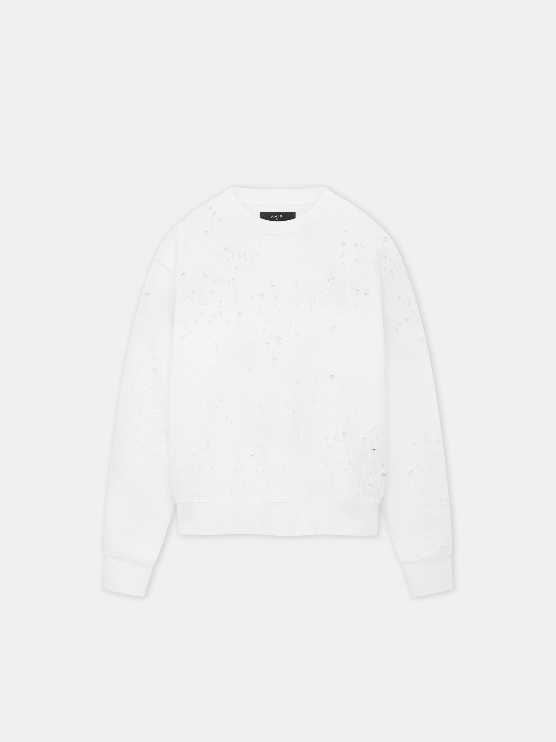 Sweats Amiri Ma Shotgun Embroidered Crew Homme Blanche | QLBE90536
