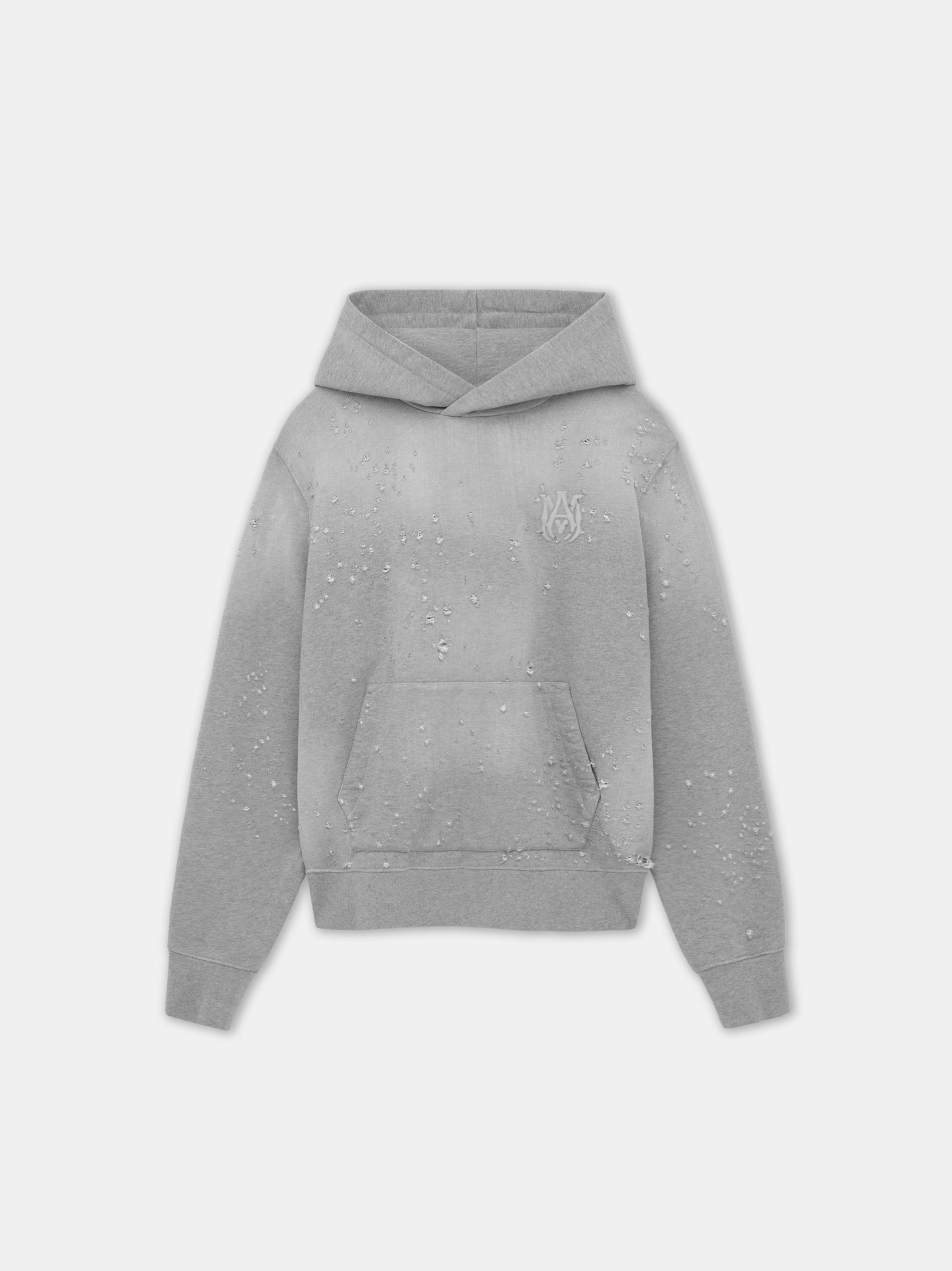 Sweats Amiri Ma Shotgun Embroidered Hoodie Homme Grise | TUKI65041