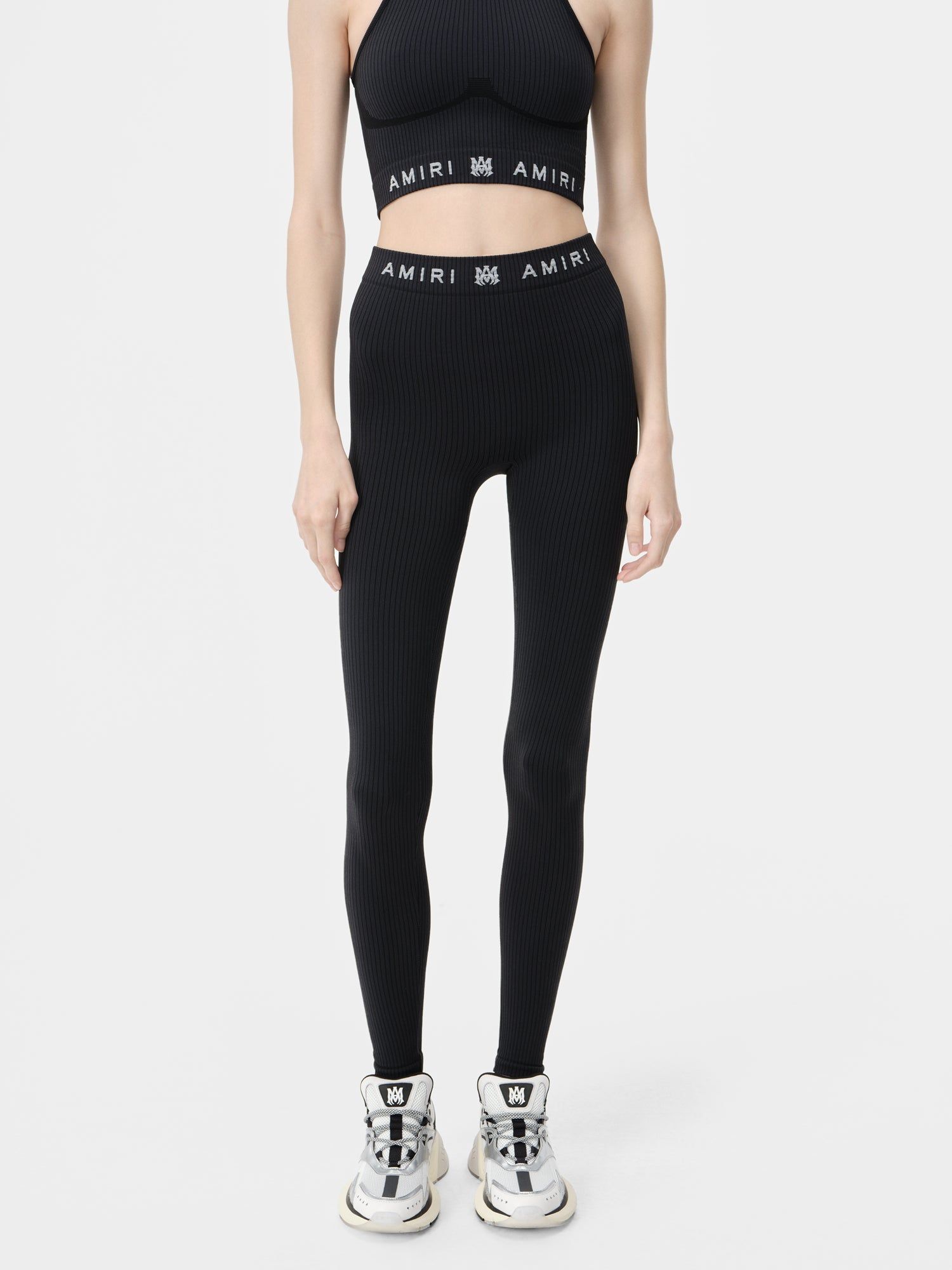 Vêtements De Sport Amiri Ma Ribbed Seamless Legging Femme Noir | RFPS92360