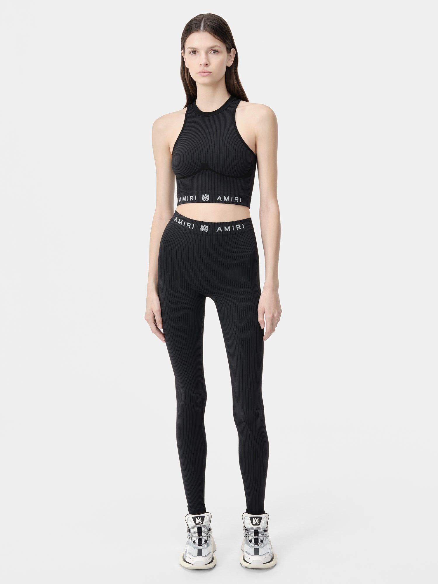 Vêtements De Sport Amiri Ma Ribbed Seamless Legging Femme Noir | RFPS92360