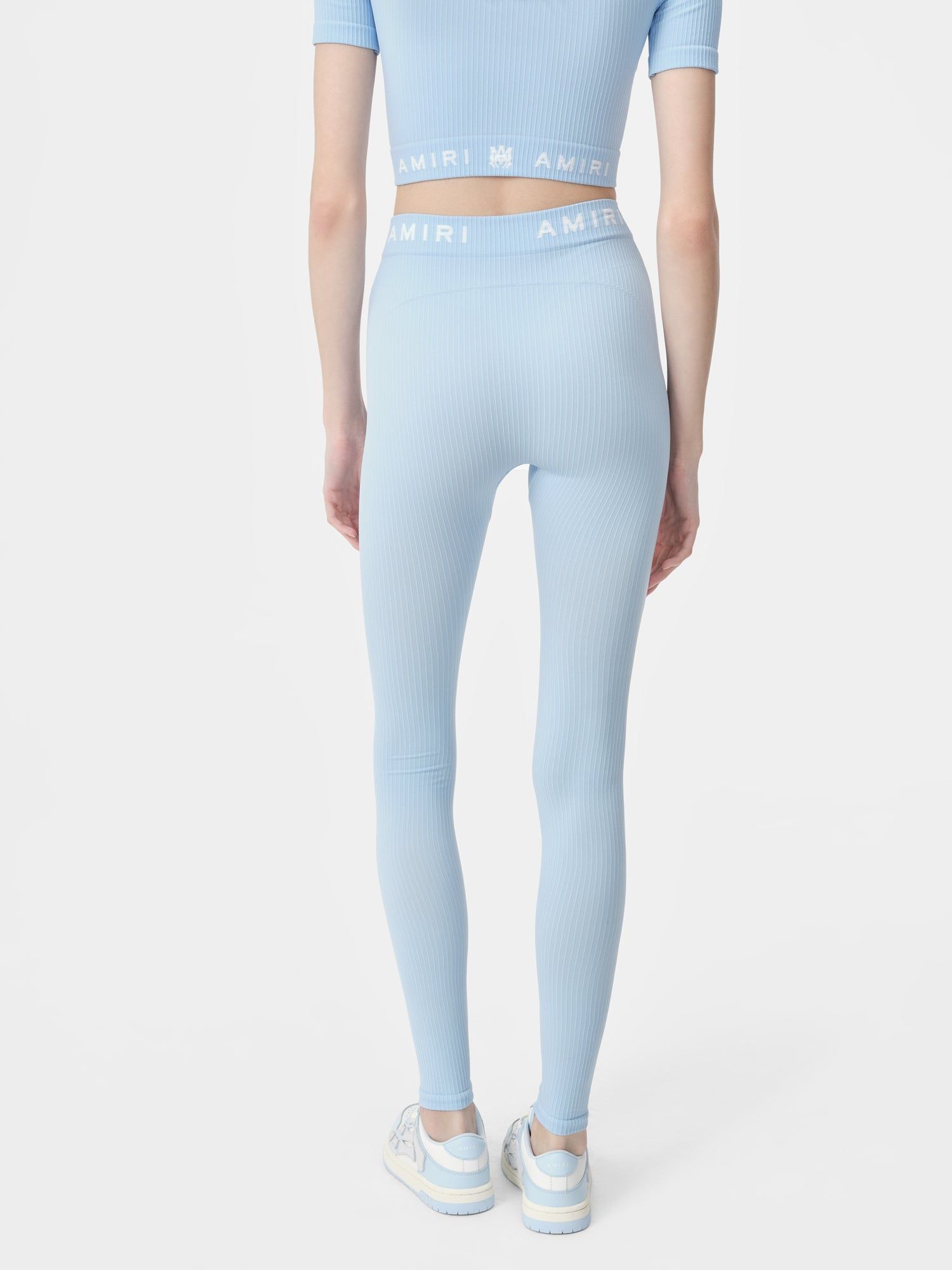 Vêtements De Sport Amiri Ma Ribbed Seamless Legging Femme Cerulean | PXOB71486
