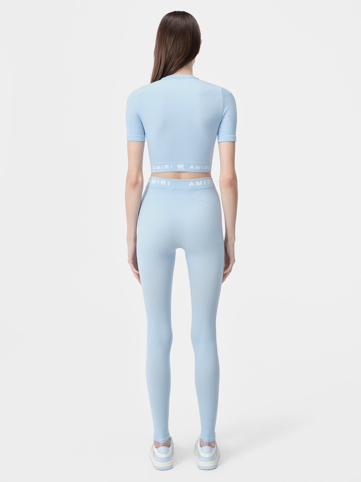 Vêtements De Sport Amiri Ma Ribbed Seamless Legging Femme Cerulean | PXOB71486