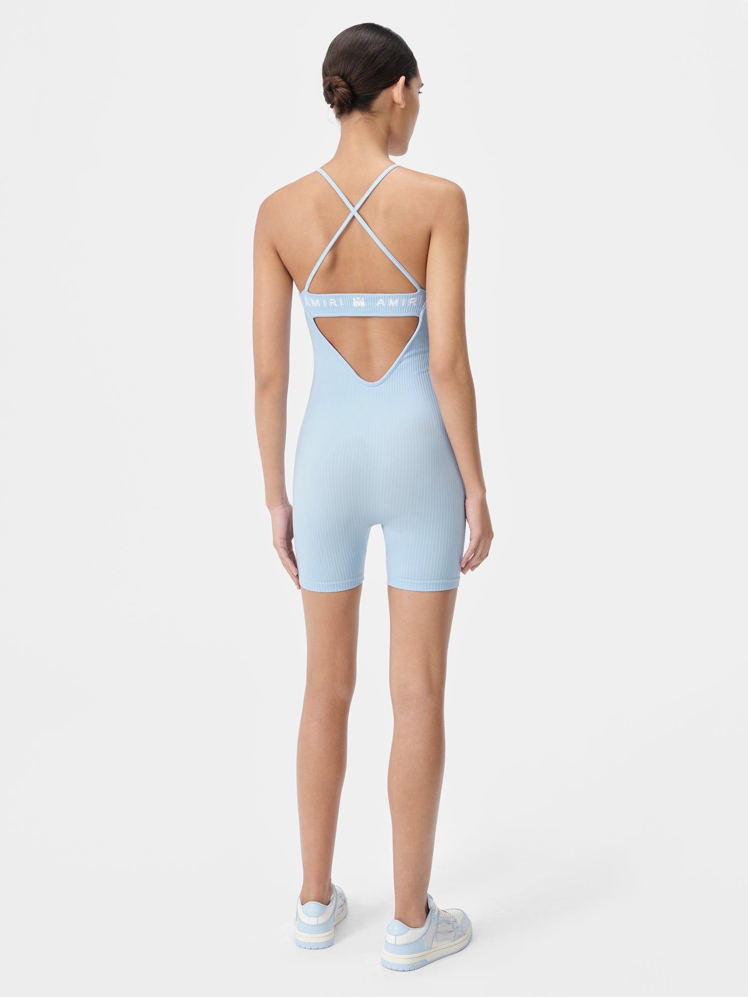 Vêtements De Sport Amiri Ma Ribbed Seamless Romper Femme Cerulean | LJNM82350