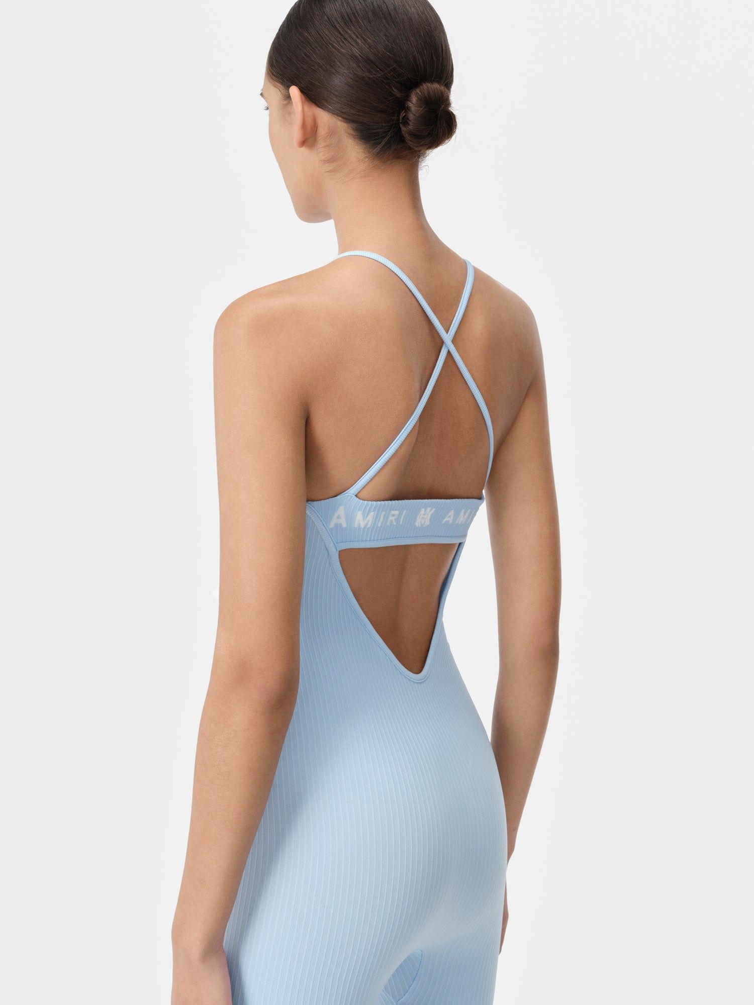 Vêtements De Sport Amiri Ma Ribbed Seamless Romper Femme Cerulean | LJNM82350