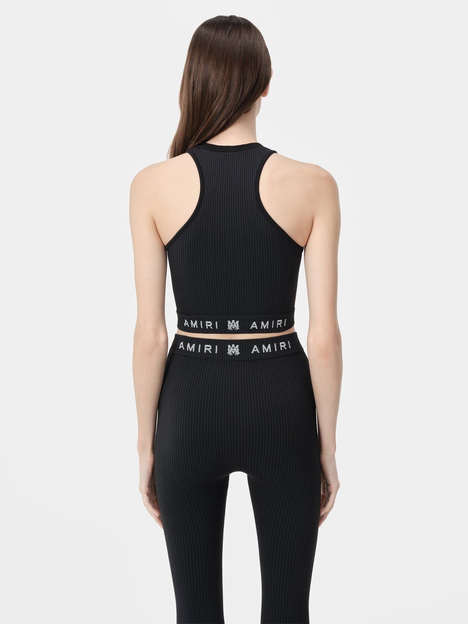 Vêtements De Sport Amiri Ma Ribbed Seamless Tank Top Femme Noir | XBAV96247