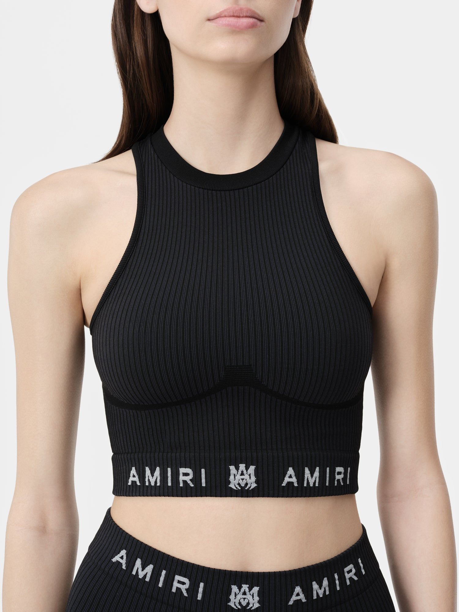 Vêtements De Sport Amiri Ma Ribbed Seamless Tank Top Femme Noir | XBAV96247