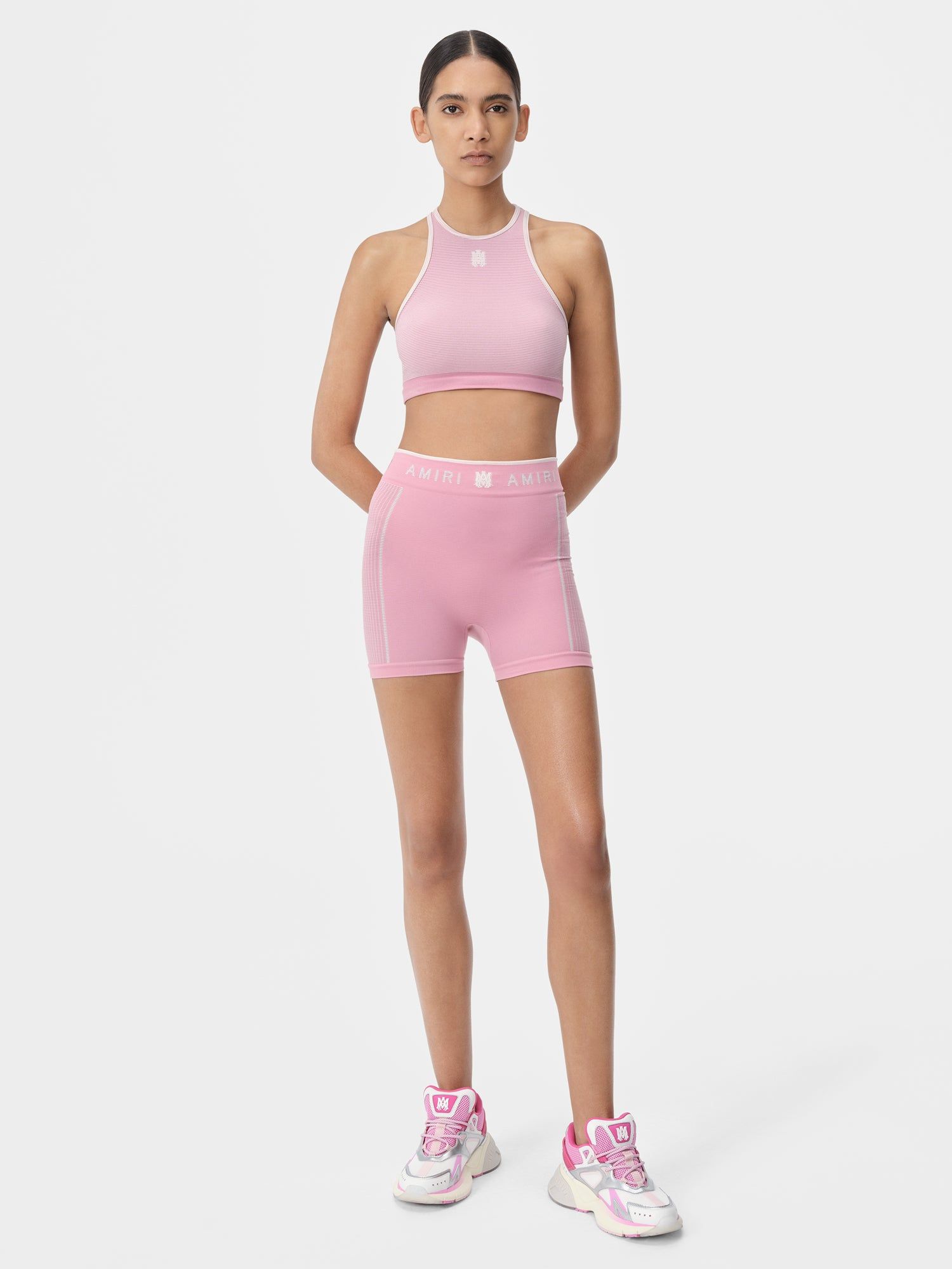 Vêtements De Sport Amiri Ma Seamless Racerback Bra Femme Rose | HLJO03165