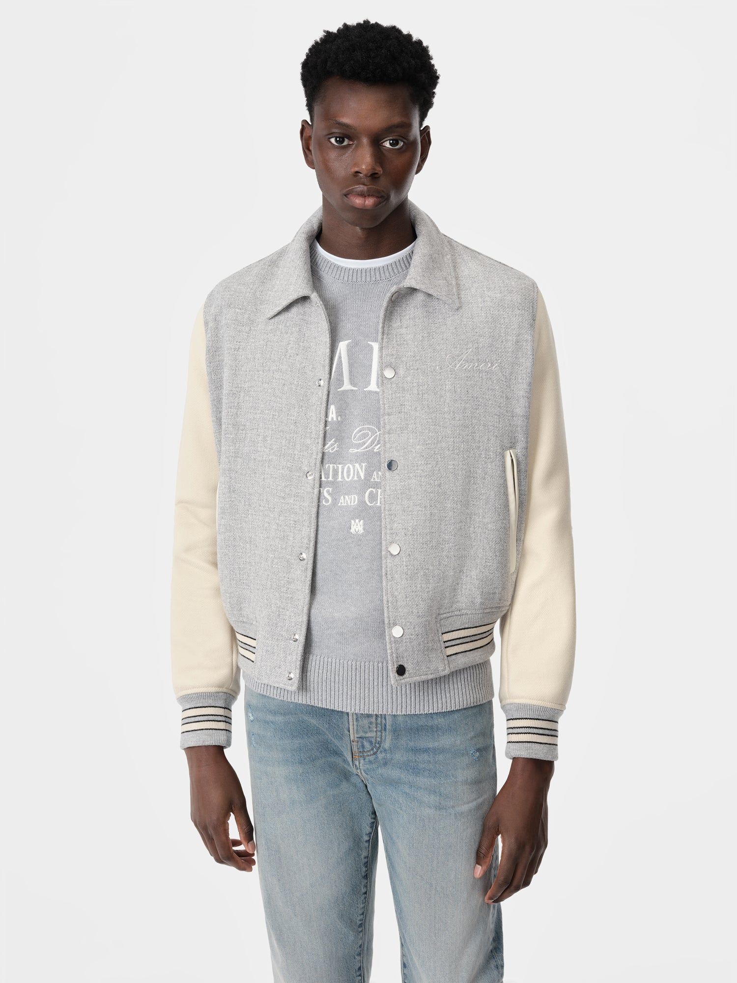 Vêtements D'extérieur Amiri Bones Jacket Homme Grise | GPJX40637