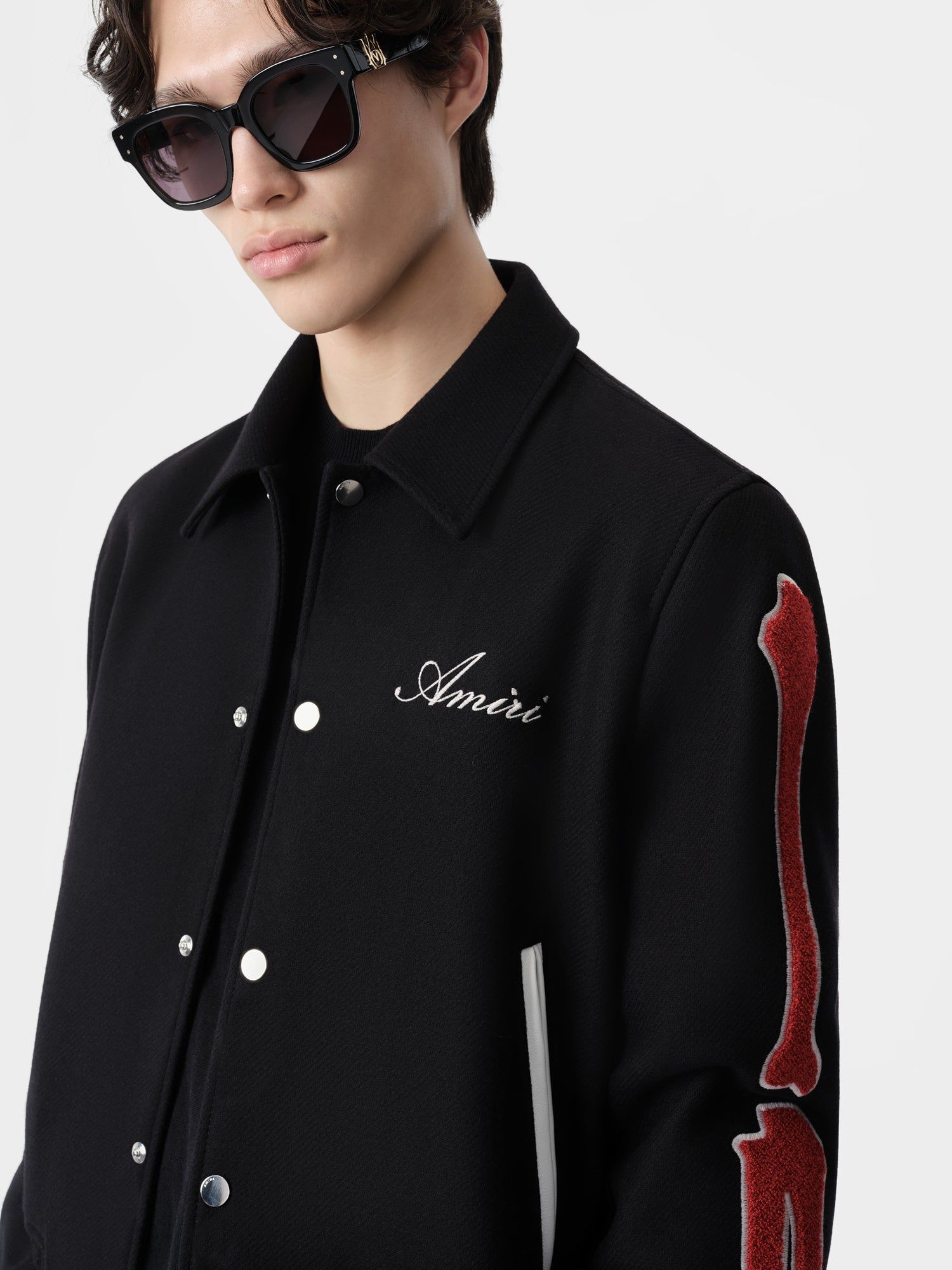 Vêtements D'extérieur Amiri Bones Jacket Homme Noir Rouge | BNWR30697