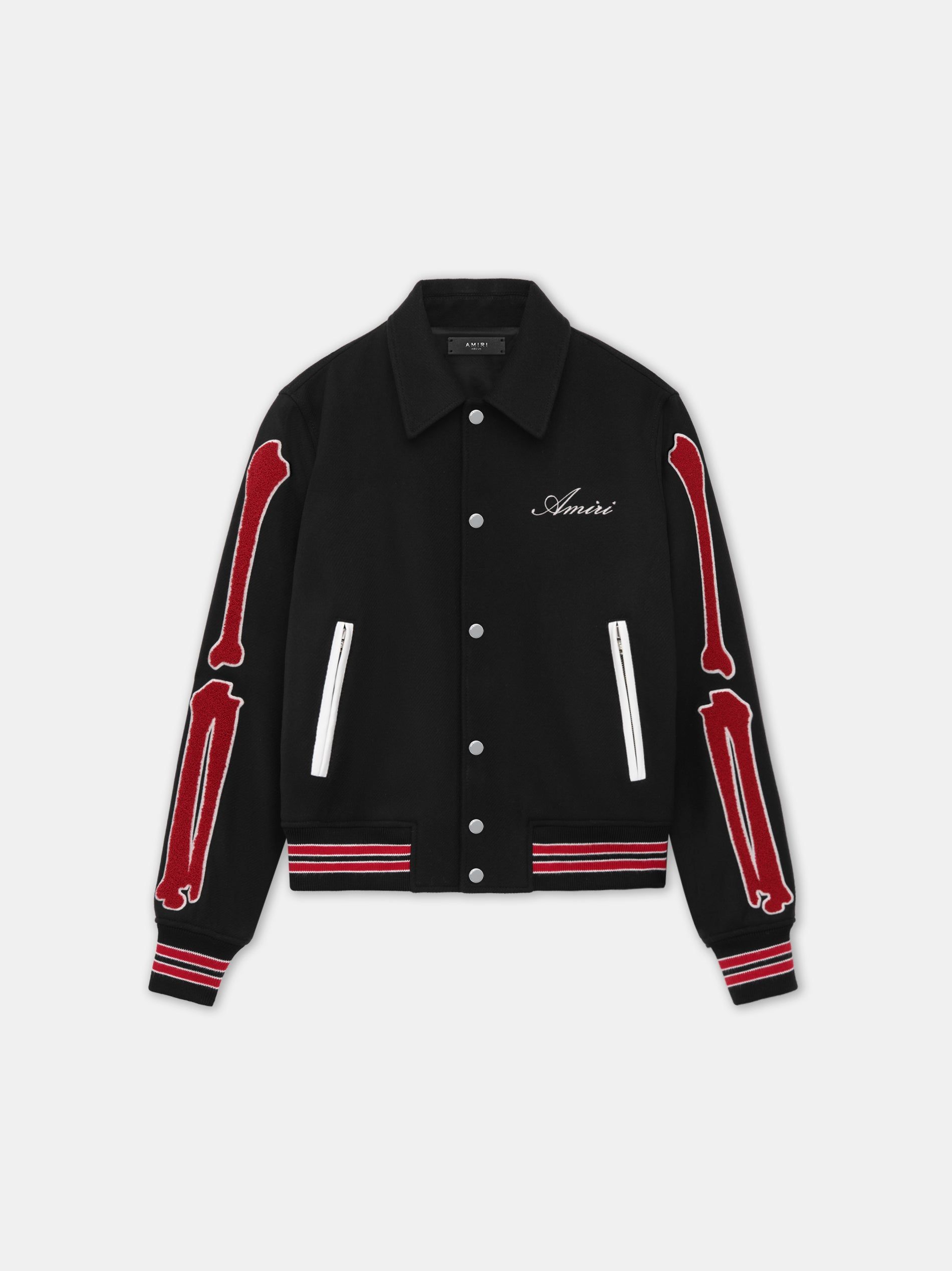 Vêtements D'extérieur Amiri Bones Jacket Homme Noir Rouge | BNWR30697