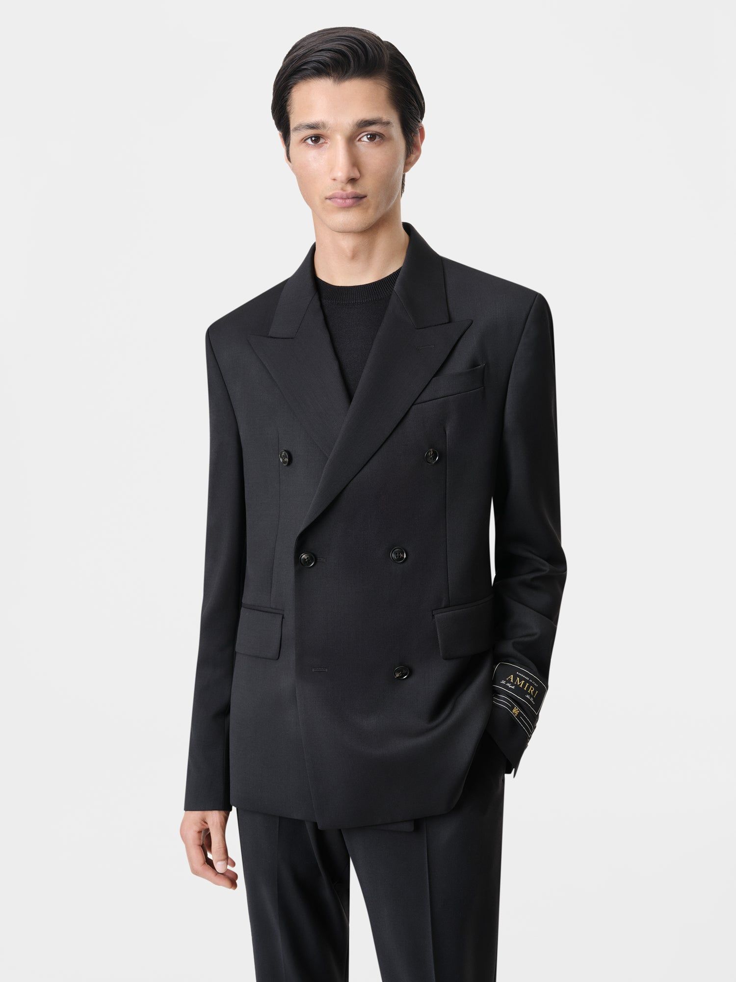 Vêtements D'extérieur Amiri Double Breast Blazer-black Homme Noir | NHOD85624
