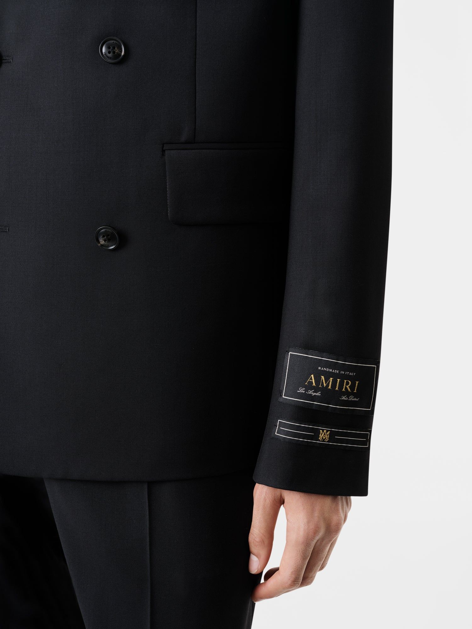 Vêtements D'extérieur Amiri Double Breast Blazer-black Homme Noir | NHOD85624
