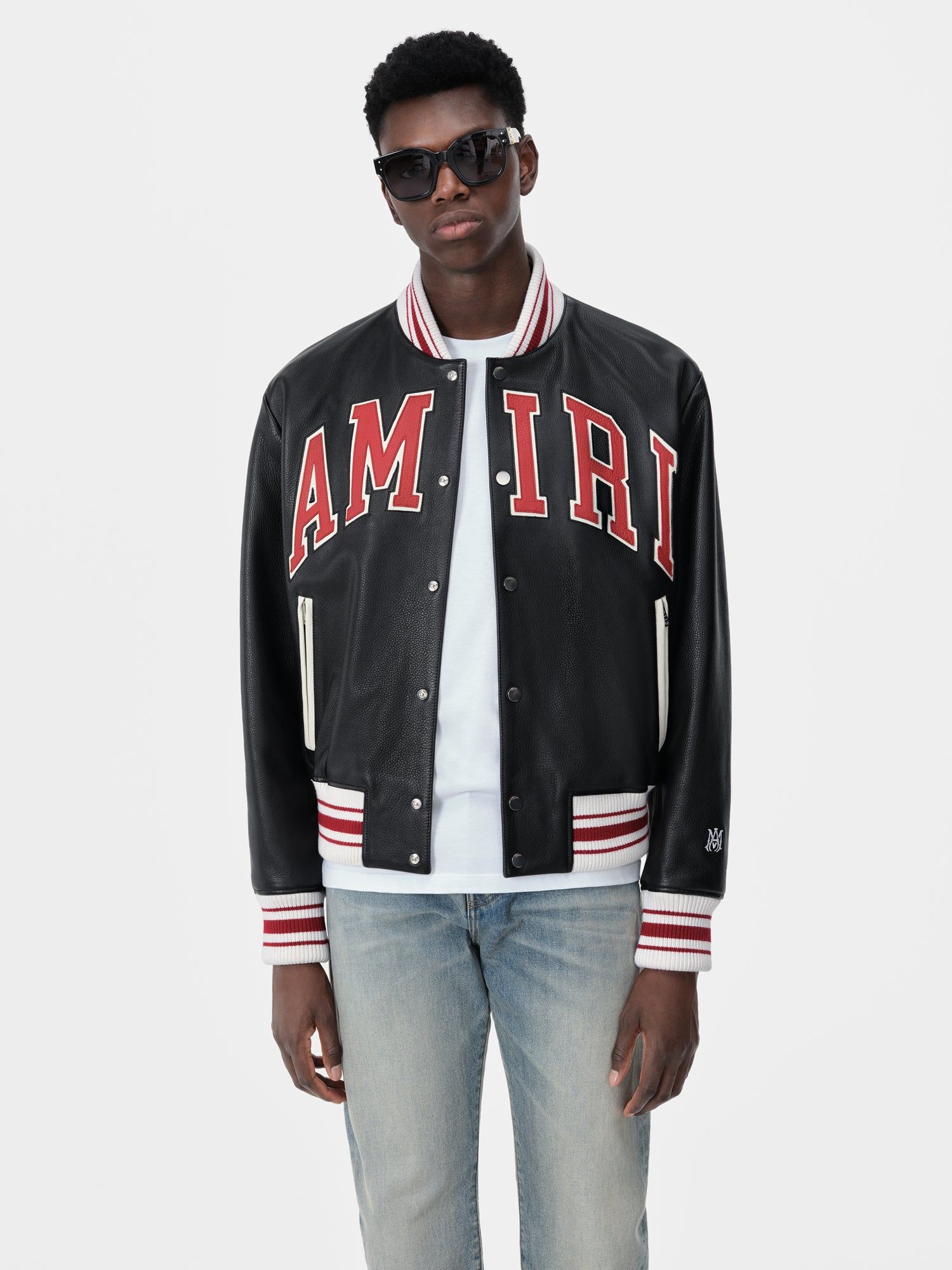 Vêtements D'extérieur Amiri Leather Bomber Homme Noir | WTKE02943