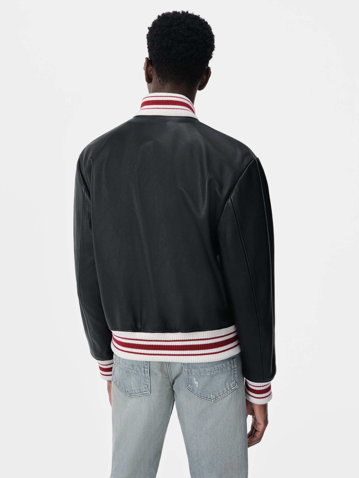 Vêtements D'extérieur Amiri Leather Bomber Homme Noir | WTKE02943